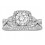 2 Carat Infinity design Round Wedding Ring Set in White Gold