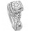 2 Carat Infinity design Round Wedding Ring Set in White Gold