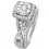 2 Carat Infinity design Round Wedding Ring Set in White Gold