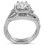 2 Carat Infinity design Round Wedding Ring Set in White Gold