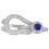 Unique and Luxurious, 2 Carat Designer Sapphire and Diamond Wedding Ring Set in White Gold