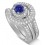 Unique and Luxurious, 2 Carat Designer Sapphire and Diamond Wedding Ring Set in White Gold