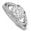 Designer 1 carat Round diamond Engagement Ring for Her in white Gold
