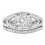 Designer 2 carat Round diamond Wedding Ring Set in White Gold