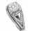 Designer 2 carat Round diamond Wedding Ring Set in White Gold
