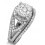 Designer 2 carat Round diamond Wedding Ring Set in White Gold