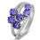 Unique 2 Carat Amethyst and Diamond Ring for Women