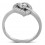 Half Carat Heart Shape Round Diamond Engagement Ring in White Gold