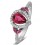 2 Carat Unique pear shape Pink Sapphire and Diamond Halo Ring in White Gold