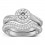 Antique Designer 2 Carat Round Diamond Bridal Ring Set for Her in White Gold