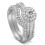 Antique Designer 2 Carat Round Diamond Bridal Ring Set for Her in White Gold