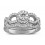 2 Carat Round Infinity Wedding Ring Set in White Gold