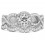 2 Carat Round Infinity Wedding Ring Set in White Gold