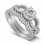 2 Carat Round Infinity Wedding Ring Set in White Gold