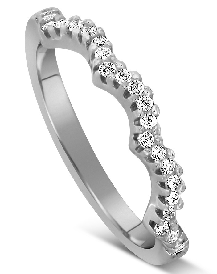 2 Carat Round Infinity Wedding Ring Set in White Gold