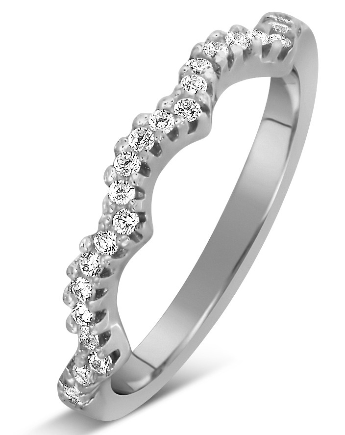 2 Carat Round Infinity Wedding Ring Set in White Gold