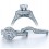 GIA Certified 2 Carat Princess cut Diamond Vintage Wedding Ring Set in White Gold