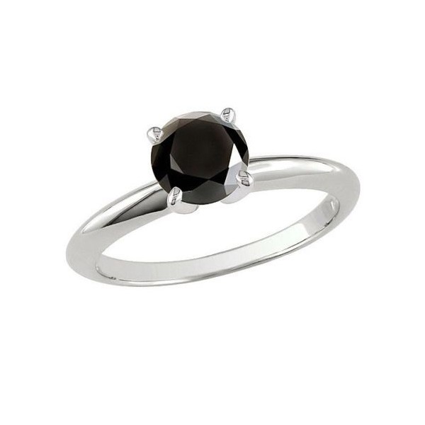 Engagement Ring with 1 carat Black Diamond, Style 2980