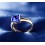 Beautiful 1 Carat cushion cut Blue Sapphire Solitaire Engagement Ring in Yellow Gold