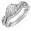 2 Carat Round Diamond Infinity Wedding Ring Set in White Gold for Her