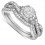 2 Carat Round Diamond Infinity Wedding Ring Set in White Gold for Her