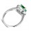 2 Carat princess cut Emerald and Diamond Double Halo Engagement Ring in White Gold