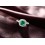 2 Carat princess cut Emerald and Diamond Double Halo Engagement Ring in White Gold