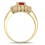 Designer 2 Carat Ruby and Diamond Luxurious Engagement Ring for Women