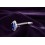 Antique 1 Carat princess cut Sapphire and Diamond Engagement Ring in White Gold