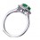 2 Carat Emerald and Diamond Engagement Ring in White Gold