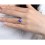 1 Carat cushion cut Blue Sapphrie Solitaire Unique Engagement Ring in White Gold