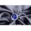Antique 1.50 Carat cushion cut Sapphire and Diamond Halo Engagement Ring in White Gold