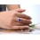 Antique 1.50 Carat cushion cut Sapphire and Diamond Halo Engagement Ring in White Gold