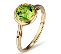Designer bezel set 1 Carat Emerald Solitaire Gemstone Engagement Ring in Yellow Gold