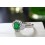 2 Carat beautiful Emerald and Diamond Engagement Ring for Women in White Gold