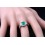 2 Carat beautiful Emerald and Diamond Engagement Ring for Women in White Gold
