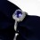 Closeout Sale: Bestselling 1.50 Carat Antique Halo Engagement Ring with Blue Sapphires and Diamond in White Gold