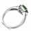 Beautiful 2 Carat cushion cut Emerald and Diamond Halo Engagement Ring in White Gold