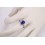 Antique 1.50 Carat emerald cut Blue Sapphire and Diamond Halo Engagement Ring in White Gold