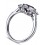 Vintage 1.50 Carat Ruby and Diamond Engagement Ring in White Gold for Women
