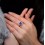 Beautiful 2 Carat Blue Sapphire and Diamond Engagement Ring in Rose Gold