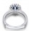 Sale Antique Floral 1 Carat Blue Sapphire and Diamond Engagement Ring for Her in White Gold