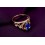Unique 1 Carat pear cut Sapphire and Diamond Crown shape Engagement Ring for Her