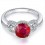 Marvelous Ruby and Diamond Engagement Ring 