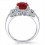 Marvelous Ruby and Diamond Engagement Ring 