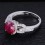 Marvelous Ruby and Diamond Engagement Ring 