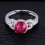 Marvelous Ruby and Diamond Engagement Ring 