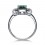 Unique 1.50 Carat Emerald and Diamond Infinity Engagement Ring in White Gold