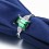 Unique 1.50 Carat Emerald and Diamond Infinity Engagement Ring in White Gold