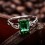 Unique 1.50 Carat Emerald and Diamond Infinity Engagement Ring in White Gold